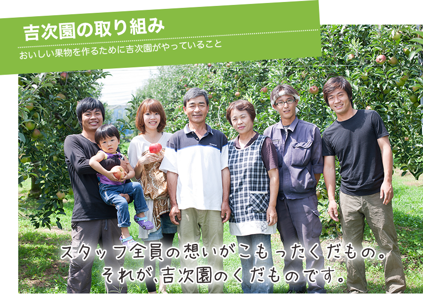 吉次園の取り組み おいしい果物を作るために吉次園がやっていること